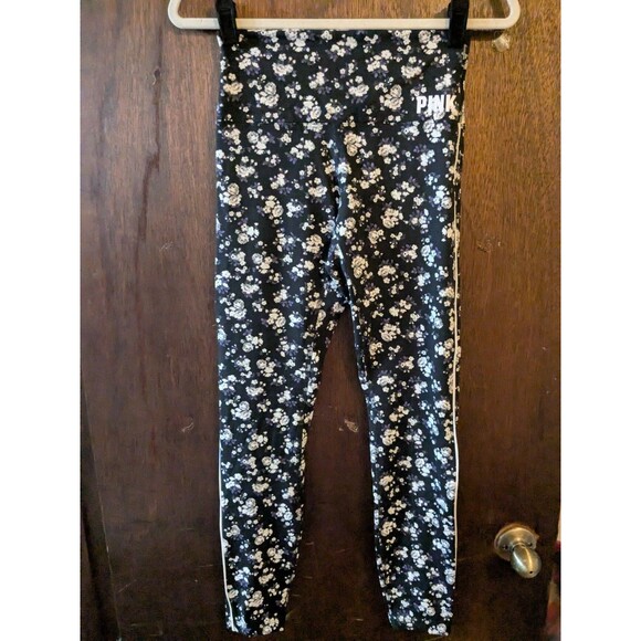 NEW Pink Victoria's Secret Small Ultimate High Waist Leggings Floral - Picture 1 of 7
